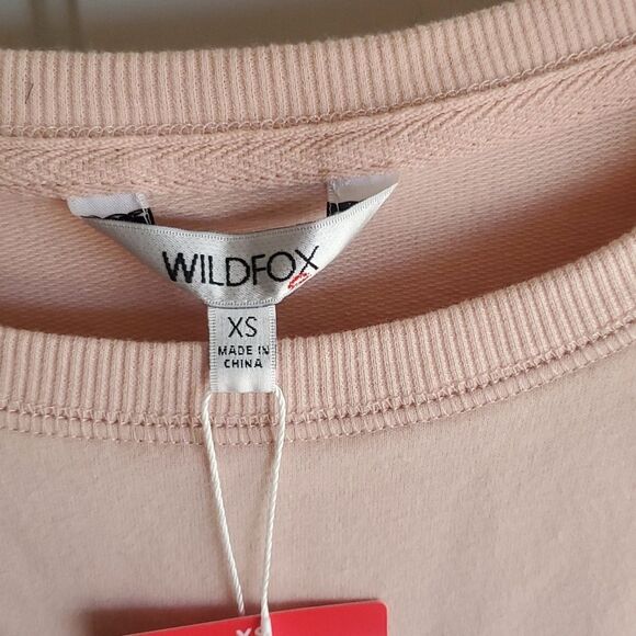 NWT Wildfox But First Cocktails Crewneck Sweatshirt Light Pink Size - Picture 7 of 9